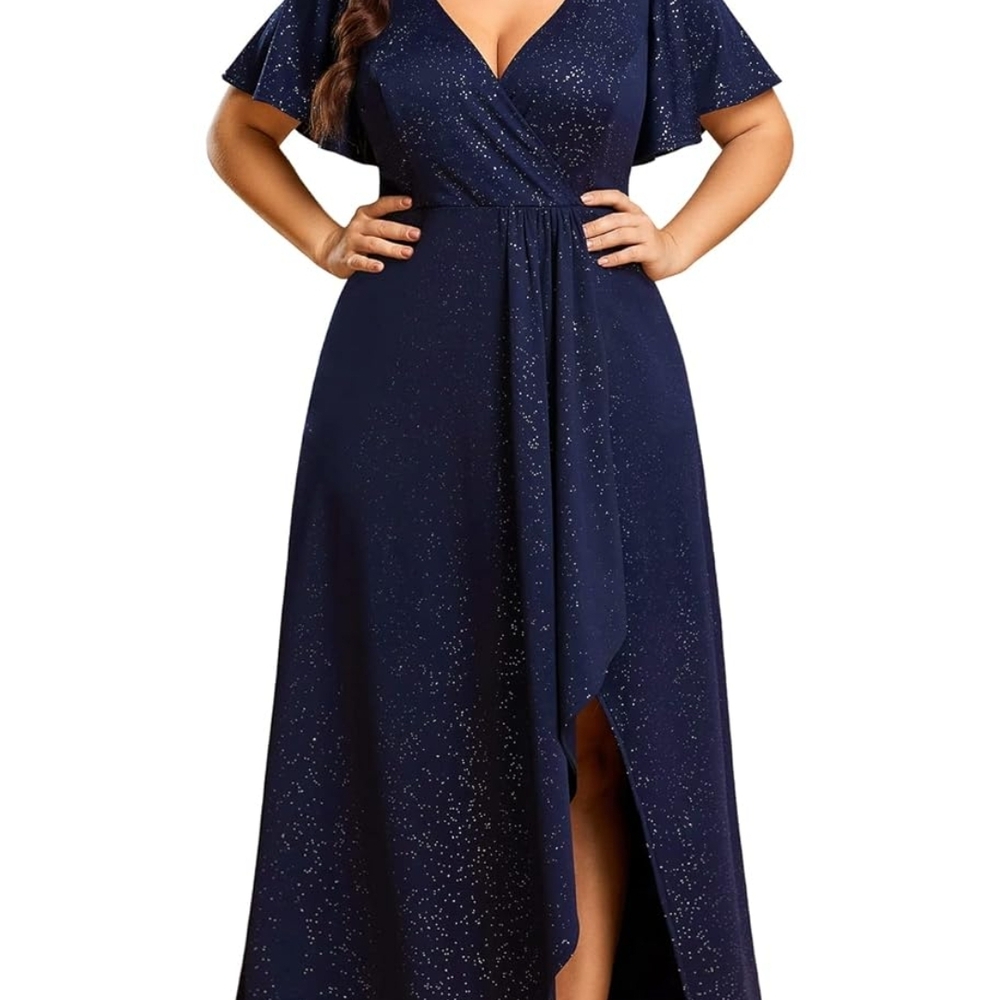 Elegant Navy Blue Evening Dress